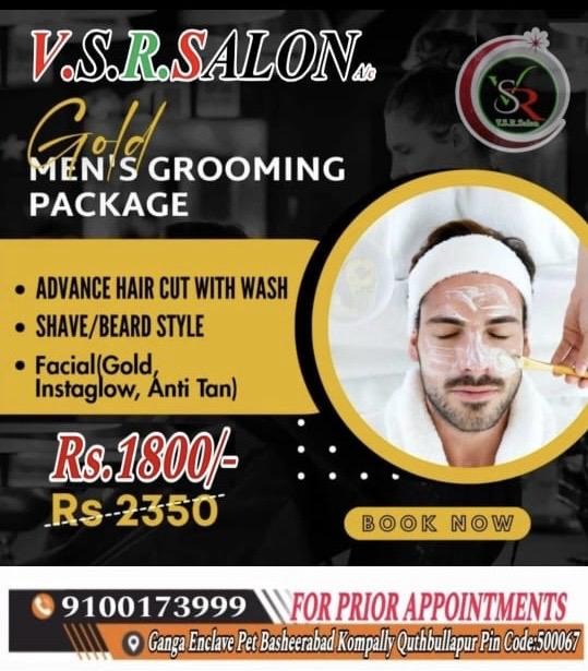 Gold Men's Grooming Package at V.S.R. Salon
